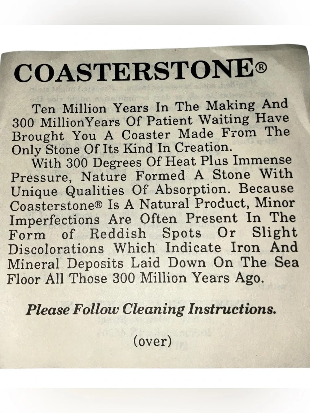 Vintage CoasterStone Butterfly Sandstone Coasters Set of 4 Box Hindostone